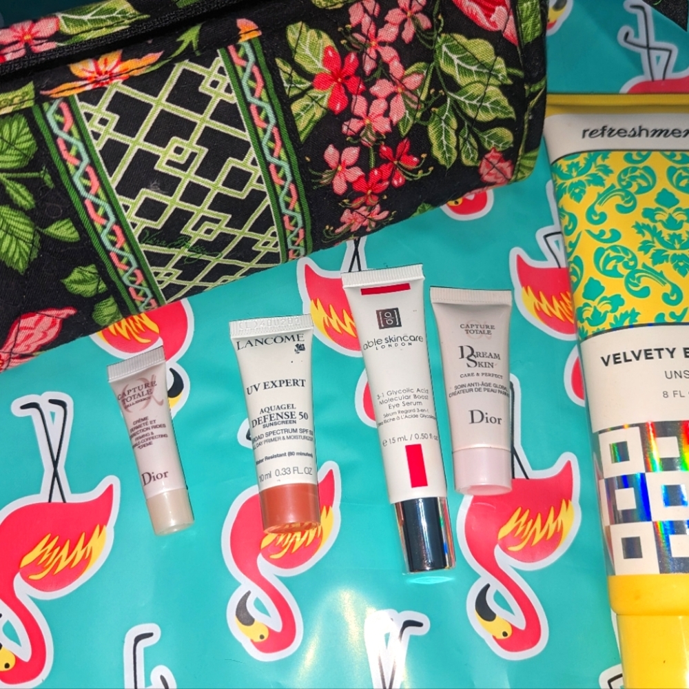Vera Bradley Dior Makeup bag with Skin care bundle - great stocking stuffer